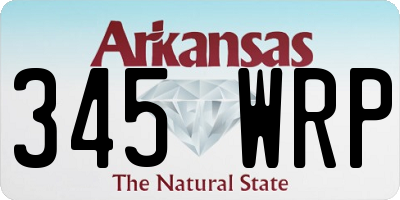 AR license plate 345WRP