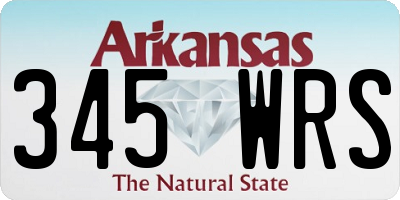 AR license plate 345WRS
