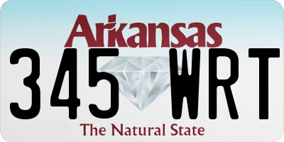 AR license plate 345WRT