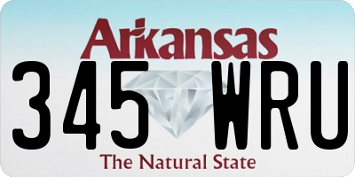 AR license plate 345WRU