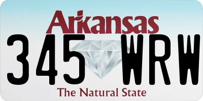 AR license plate 345WRW
