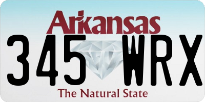 AR license plate 345WRX