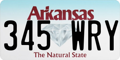AR license plate 345WRY