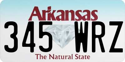 AR license plate 345WRZ