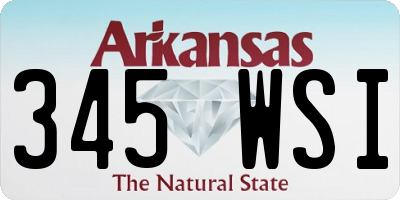 AR license plate 345WSI
