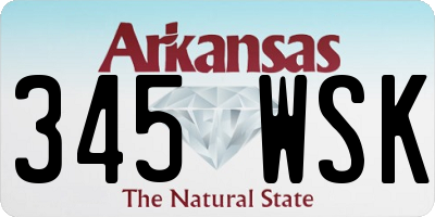 AR license plate 345WSK
