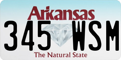 AR license plate 345WSM
