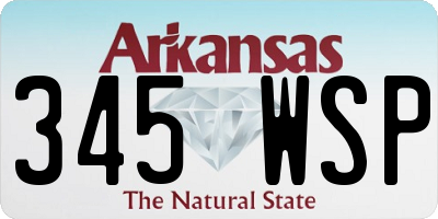 AR license plate 345WSP