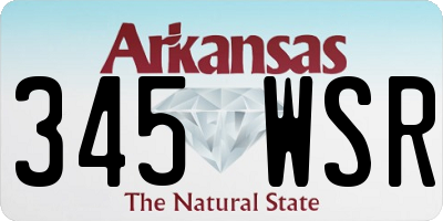 AR license plate 345WSR