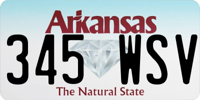 AR license plate 345WSV
