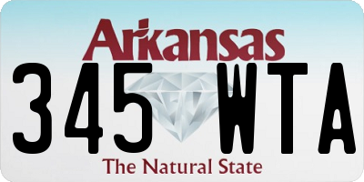 AR license plate 345WTA