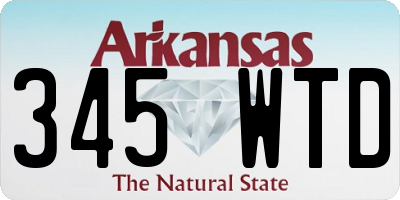 AR license plate 345WTD
