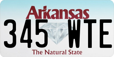 AR license plate 345WTE