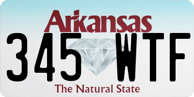 AR license plate 345WTF