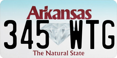 AR license plate 345WTG