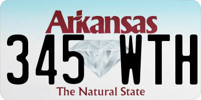 AR license plate 345WTH