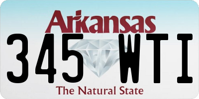 AR license plate 345WTI