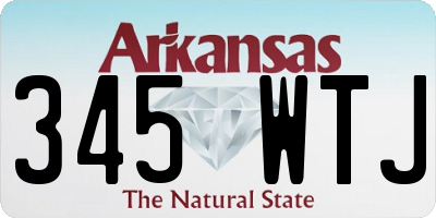 AR license plate 345WTJ
