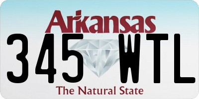 AR license plate 345WTL