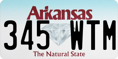 AR license plate 345WTM
