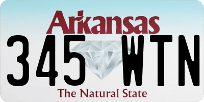 AR license plate 345WTN