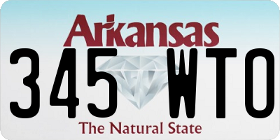 AR license plate 345WTO