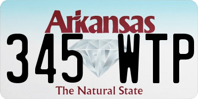 AR license plate 345WTP