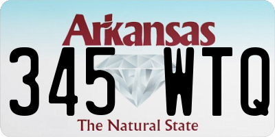 AR license plate 345WTQ
