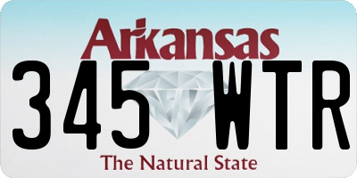 AR license plate 345WTR