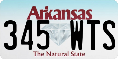 AR license plate 345WTS