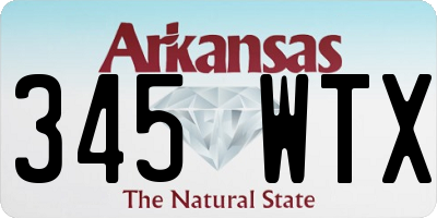 AR license plate 345WTX