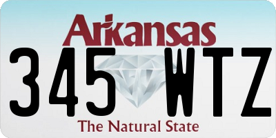 AR license plate 345WTZ