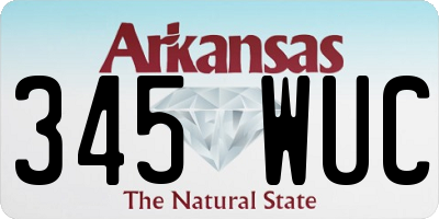 AR license plate 345WUC