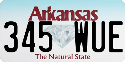 AR license plate 345WUE