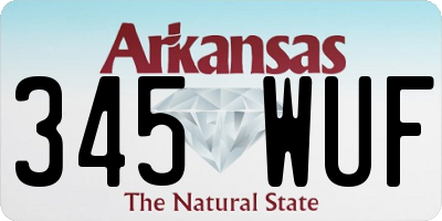 AR license plate 345WUF