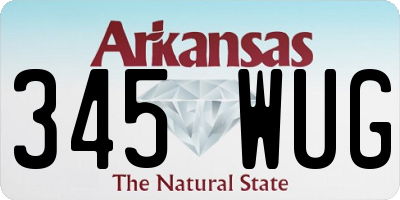 AR license plate 345WUG
