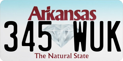 AR license plate 345WUK