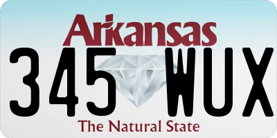 AR license plate 345WUX