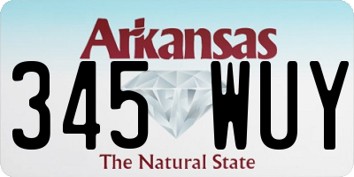 AR license plate 345WUY