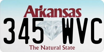 AR license plate 345WVC