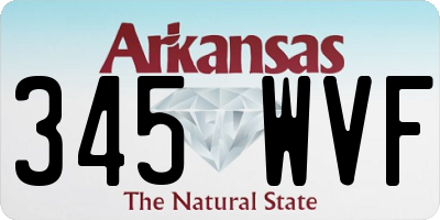AR license plate 345WVF