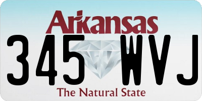 AR license plate 345WVJ