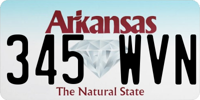 AR license plate 345WVN