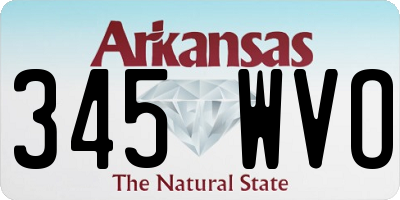 AR license plate 345WVO