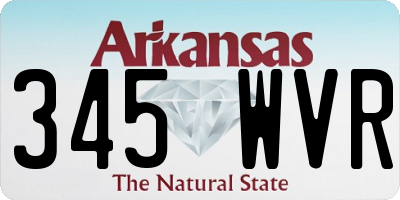 AR license plate 345WVR