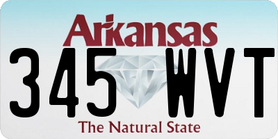 AR license plate 345WVT
