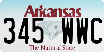 AR license plate 345WWC