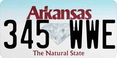AR license plate 345WWE