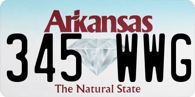 AR license plate 345WWG