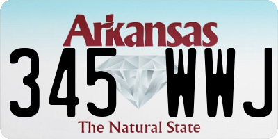 AR license plate 345WWJ